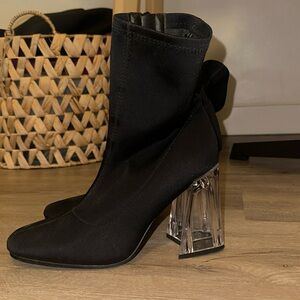 Crystal Heel Sock Boots